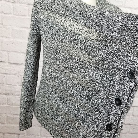 Alice + Olivia gray draped button front cardigan women's size XS New With Tsgs - Picture 6 of 9